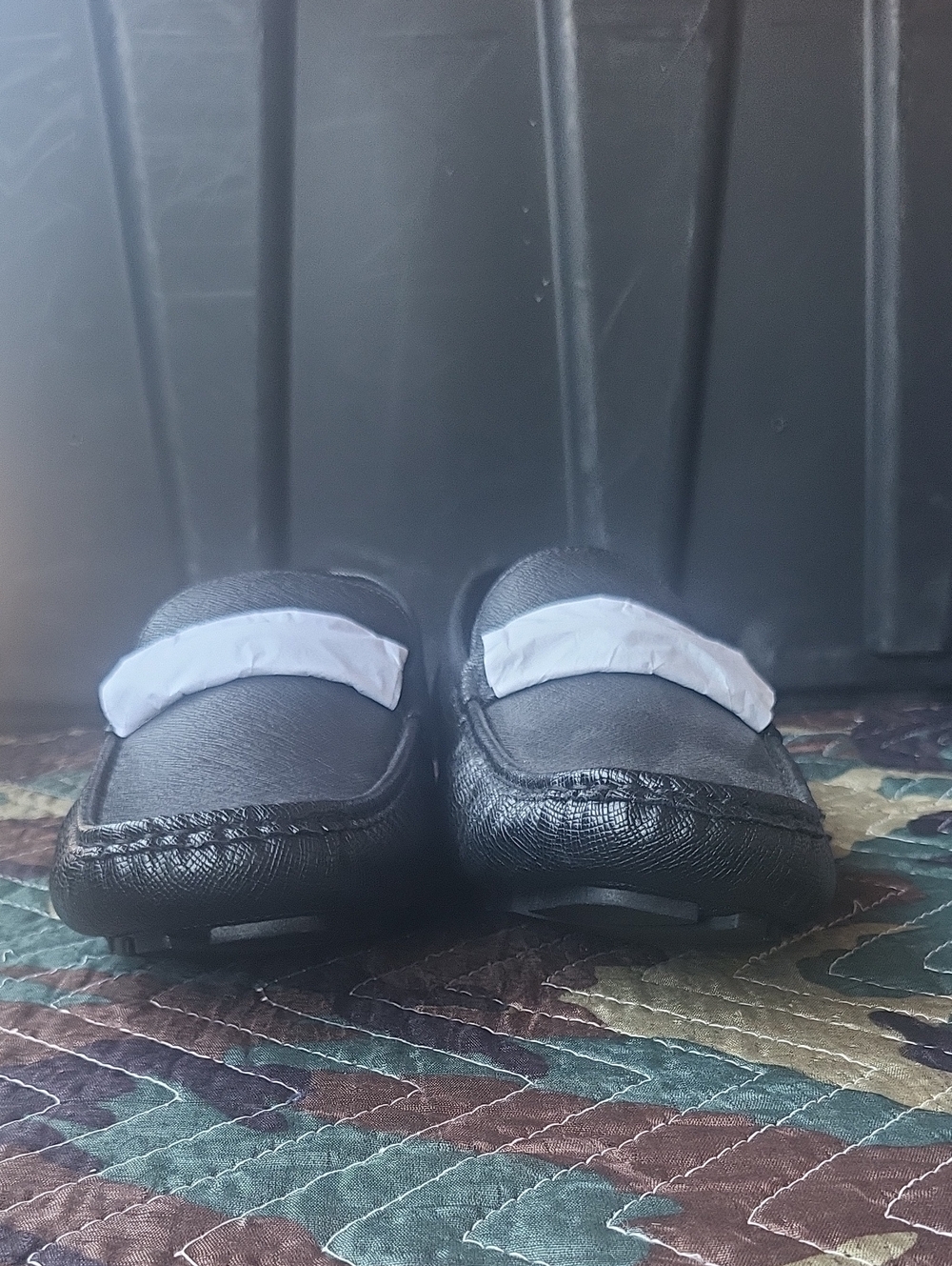 Tommy Hilfiger Black Penny Loafer Silver Buckle Size 13